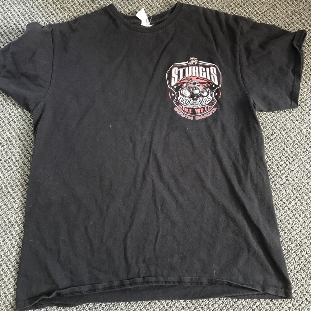 Sturgis South Dakota 2015 Bike Week Black Tee Size Large‎